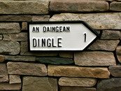 Dingle 1 mile road sign