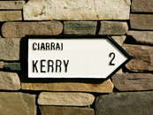 Kerry 1 mile road sign