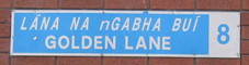 Golden Lane wall sign