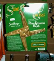 Saint brigid's cross in traditional rush style, click on image to enlarge