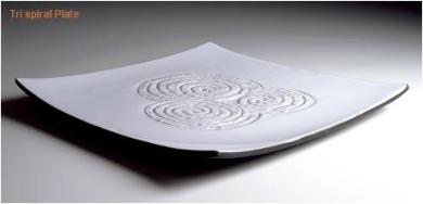 Pottery Stephen Pearce Shanagarry Tri Spiral Plate